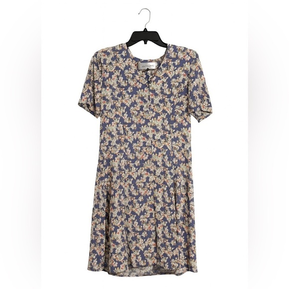 Norton McNaughton Dresses & Skirts - Norton McNaughton Vintage Purple Floral Dress – Size 10 Button Front